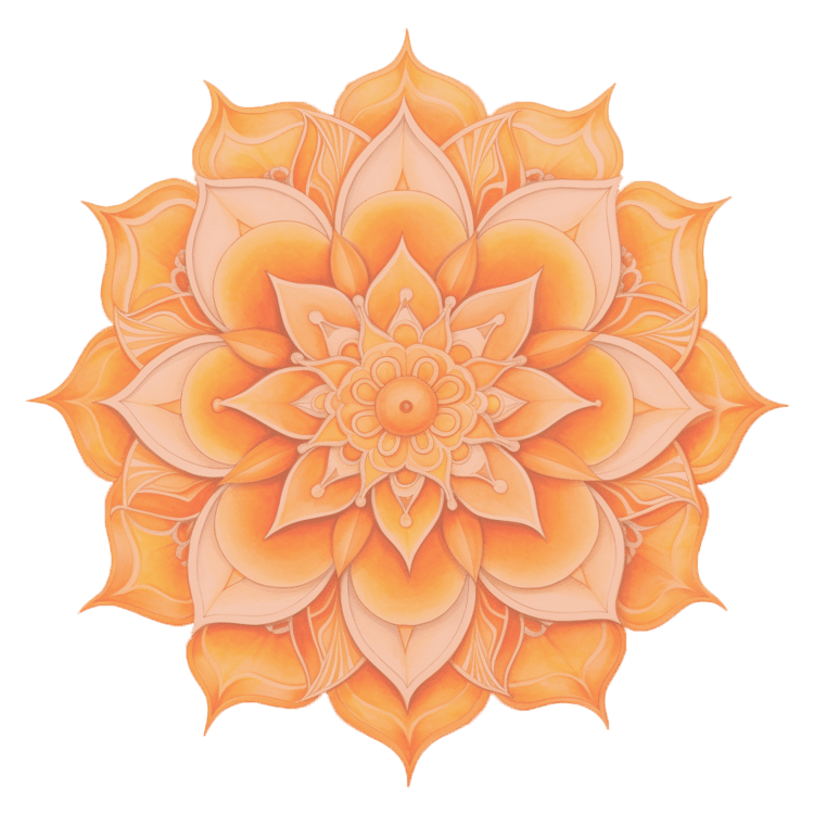 illustration orange mandala