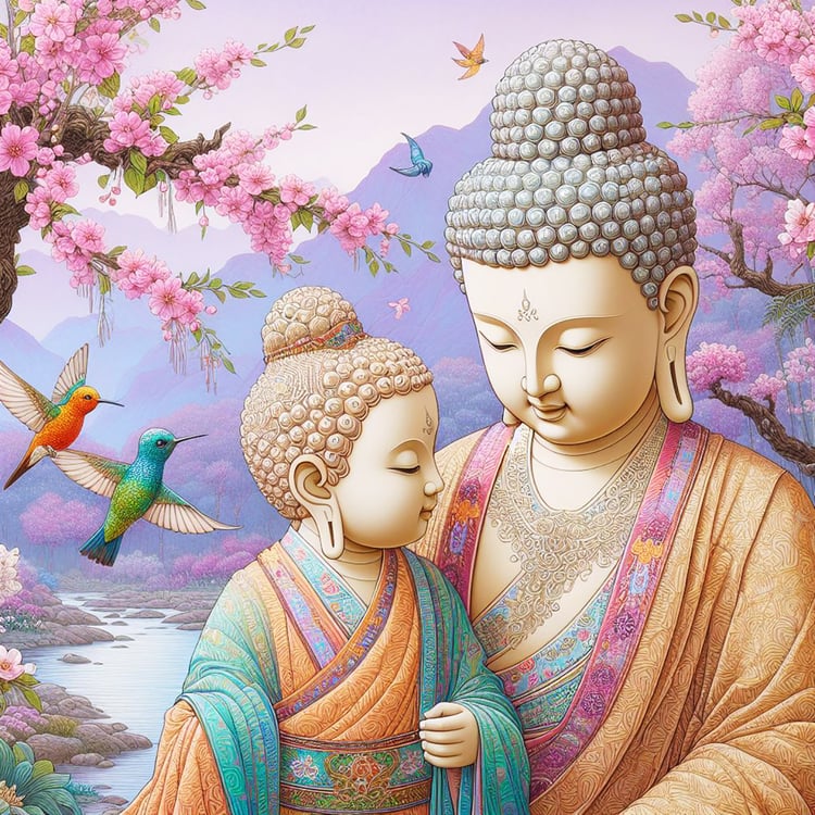 Buddha, buddhism, budhist, Spiritual, Monasteries, Temples, Lotus Flowers, fantasy, wallpapers, prays,meditates, meditation, Buddha children, lakes, forest, mountains, trees