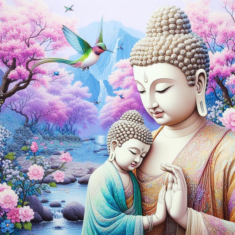 Buddha, buddhism, budhist, Spiritual, Monasteries, Temples, Lotus Flowers, fantasy, wallpapers, prays,meditates, meditation, Buddha children, lakes, forest, mountains, trees