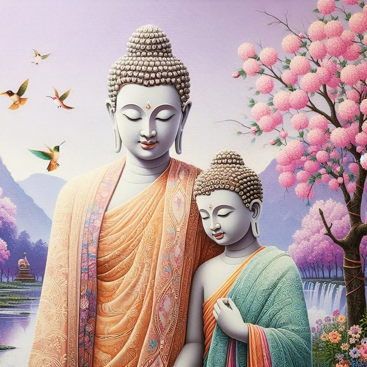 Buddha, buddhism, budhist, Spiritual, Monasteries, Temples, Lotus Flowers, fantasy, wallpapers, prays,meditates, meditation, Buddha children, lakes, forest, mountains, trees
