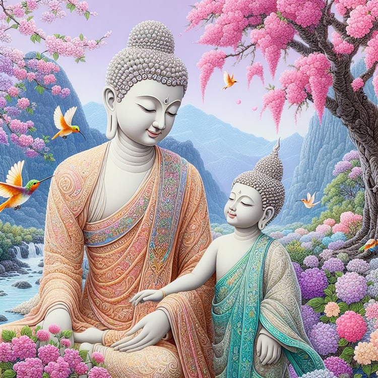 Buddha, buddhism, budhist, Spiritual, Monasteries, Temples, Lotus Flowers, fantasy, wallpapers, prays,meditates, meditation, Buddha children, lakes, forest, mountains, trees