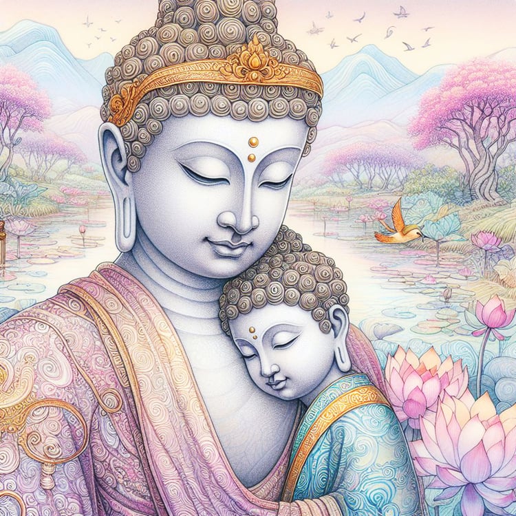 Buddha, buddhism, budhist, Spiritual, Monasteries, Temples, Lotus Flowers, fantasy, wallpapers, prays,meditates, meditation, Buddha children, lakes, forest, mountains, trees