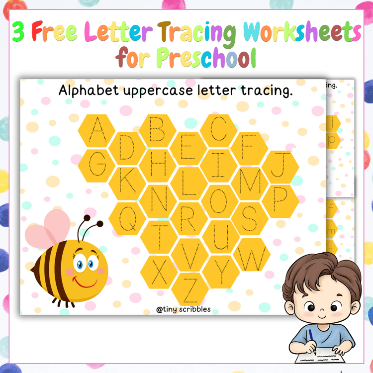 Free Letter Tracing Worksheets for Preschool, Pre-K, and Kindergarten