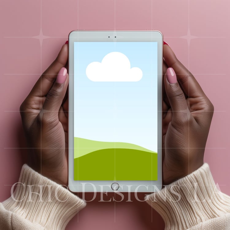 Black womans Hands ebook cover mockup photo