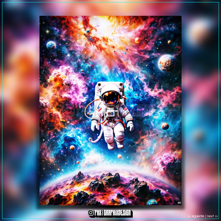 Transport yourself through a Cosmic Journey of Wonder and Mystery, shining amidst Vivid Colors, and let yourself flow among Intrepid Galaxies and Magical Nebulae.