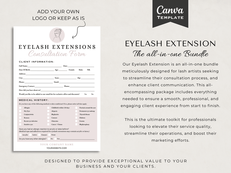 Eyelash technician Instagram posts and stories bundle, Scan to pay sign for eyelash business, Lets get social sign with QR code, Digital download eyelash extension forms, Professionally designed lash extension forms bundle, Editable lash extension forms