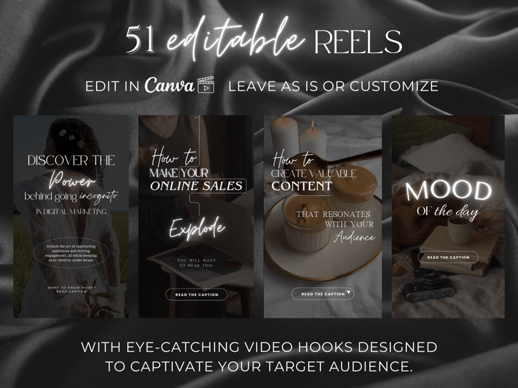 Faceless aesthetic instagram reels with captivating hooks, coaching instagram templates, coach instagram posts, coach reels, faceless marketing, digital marketing reels, digital marketing instagram, hooks for instagram reels, coaching instagram reels