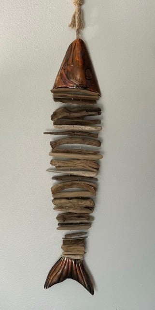 driftwood art, fish, fish art, driftwood fish