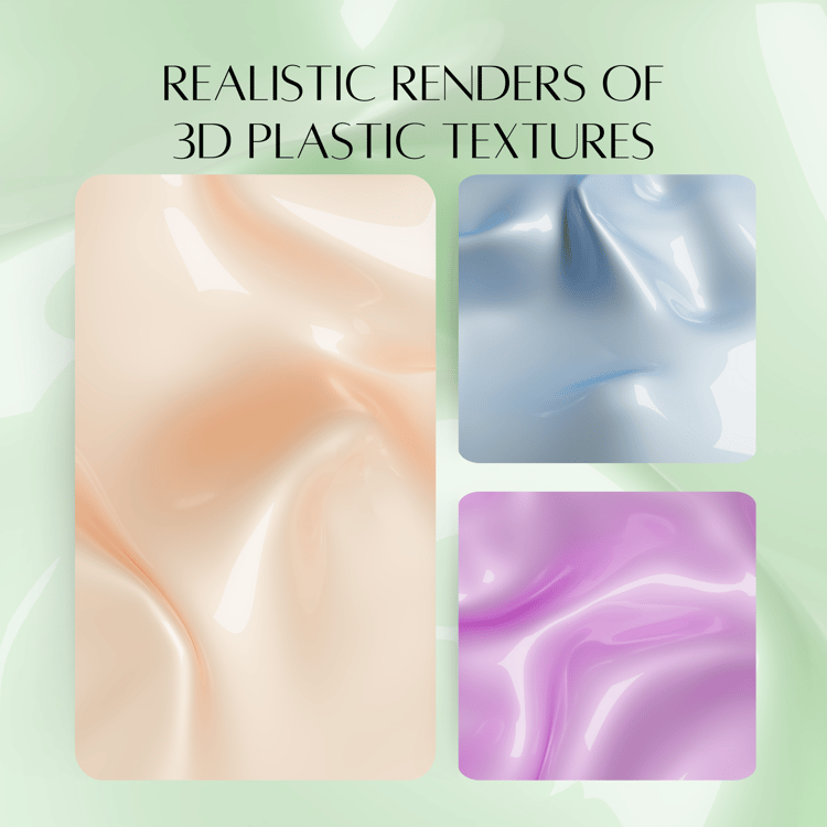 silk looking plastic textures 3D blender renders