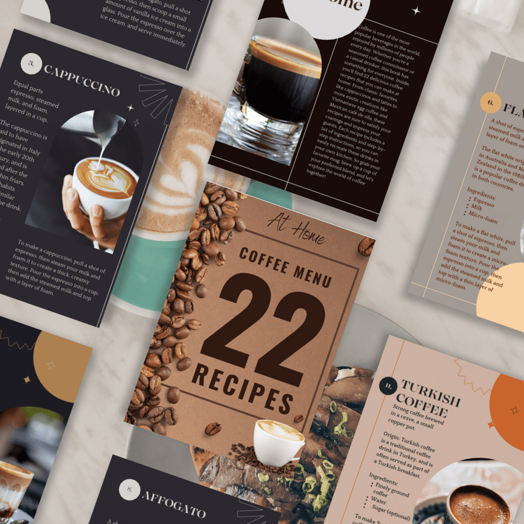 COFFEE MENU 22 RECIPES EBOOK