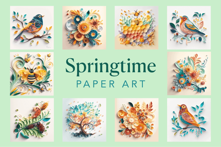 Paper quilling of spring elements