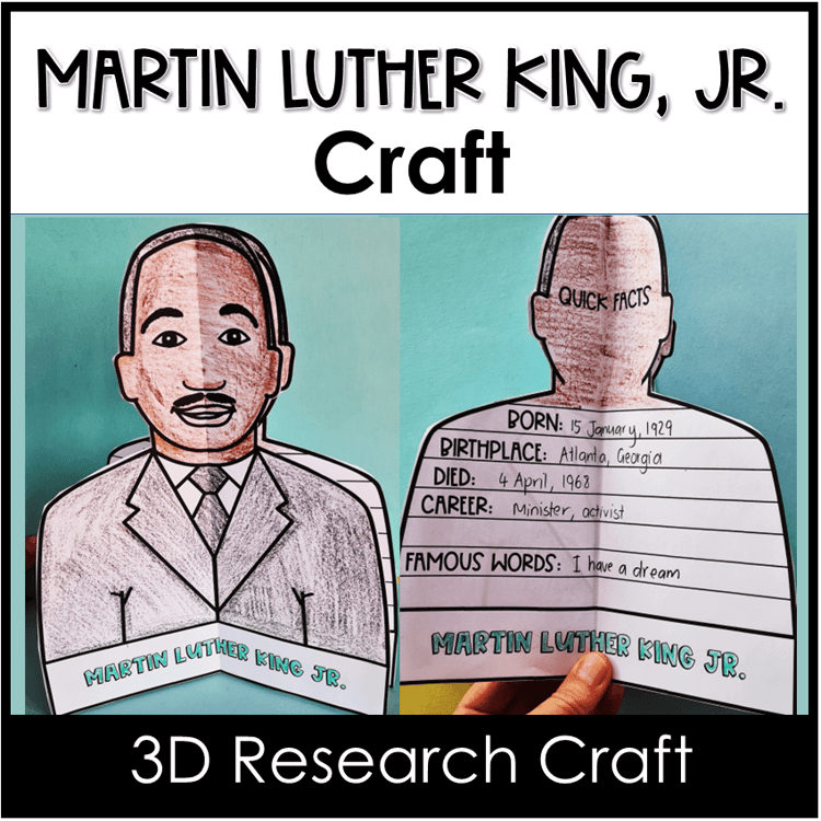 A 3D research craft to make about Martin Luther King, Jr.