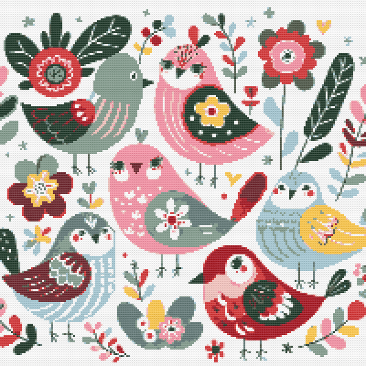 birds cross stitch pattern pdf