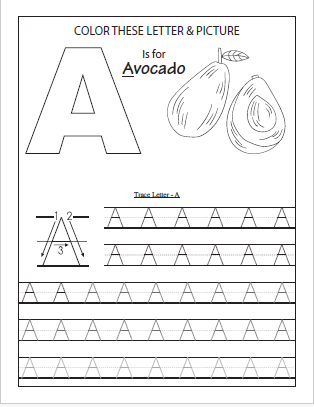 Letter Tracing for Kids, Coloring