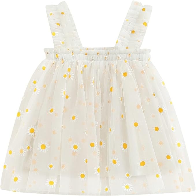 Daisy printed dress for girls
