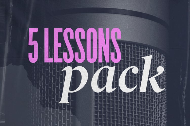 5 singing lessons pack