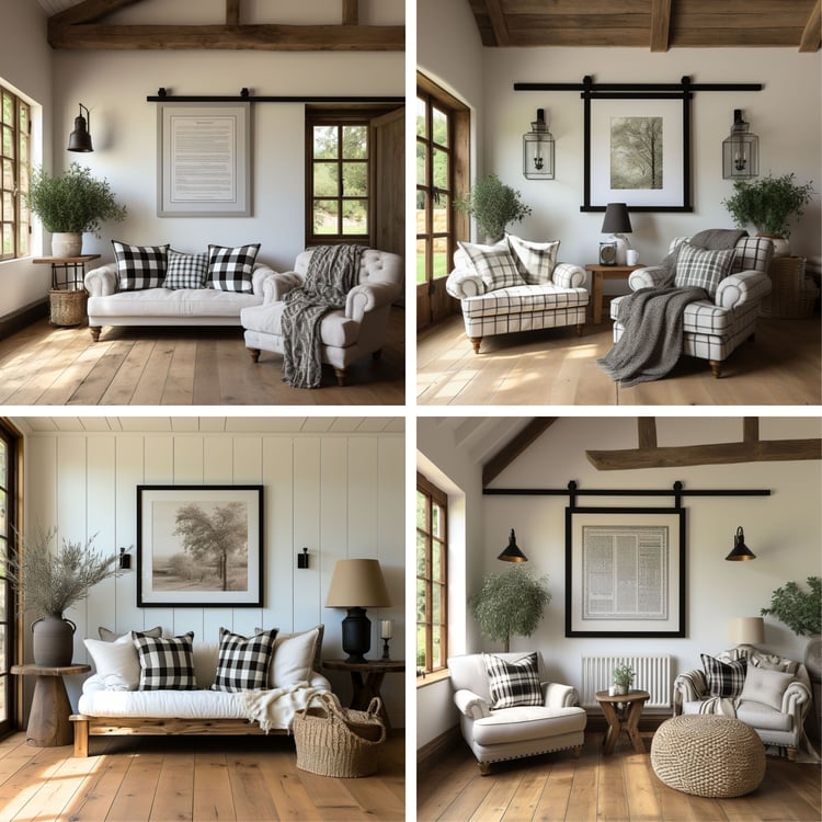 Visual presentation plays a crucial role in capturing buyers' attention and sparking their interest. Utilizing high-quality images and mockups that depict artworks in context, such as "Etsy art picture with barn doors" or "paintings display in farmhouse l
