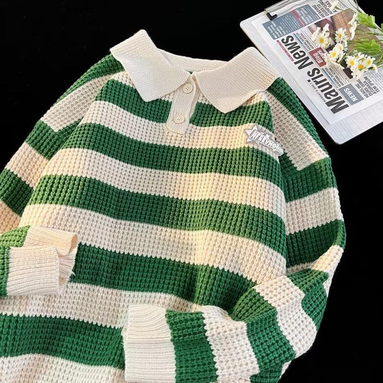 Striped, Knitted, Polo