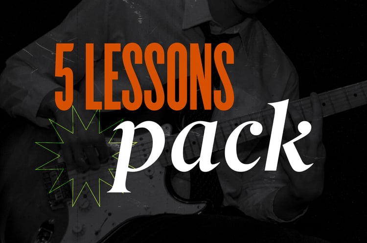 5 guitar lessons pack with Santi