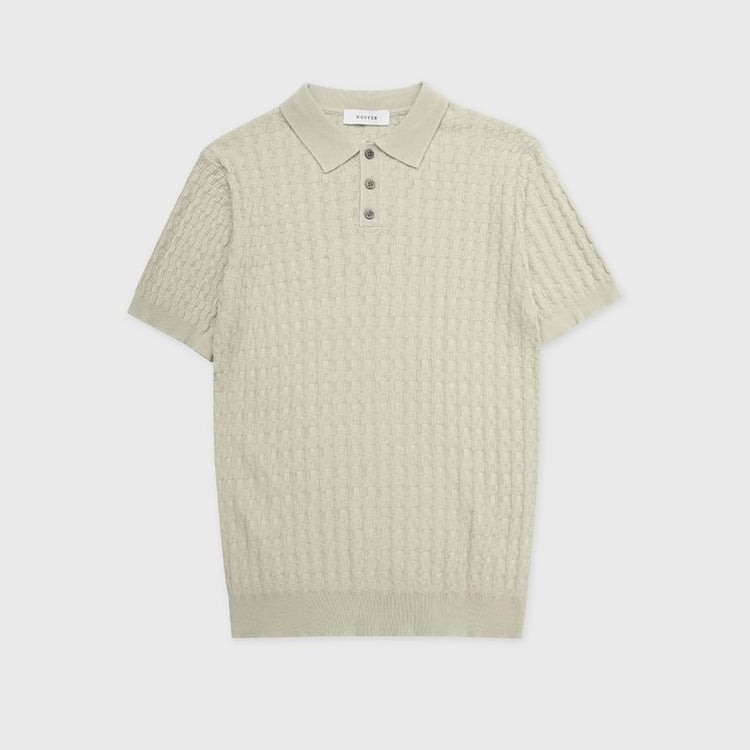 Thin Knit Polo Sweater