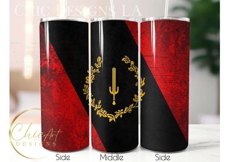 Black American Heritage Rustic flag 20 oz, Png Tumbler Wrap in Black Red, & Metallic Gold