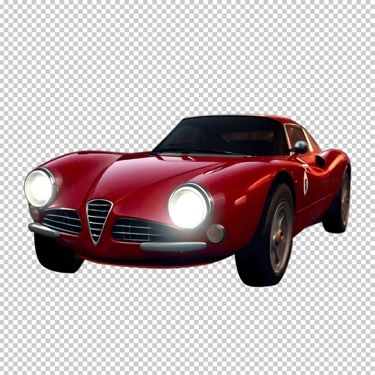 Free Red Sport Race Car PNG Transparent Background
