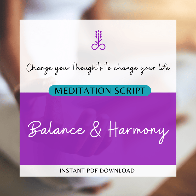 Balance and Harmony meditation script image