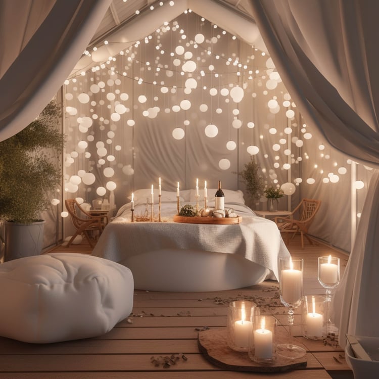Imagine coming home to the soft, ambient glow of glamping tents, evoking a sense of peaceful adventure and refined elegance. Our glamping digital art pieces are designed to transport you to a world where luxury meets nature, creating an atmosphere of tran