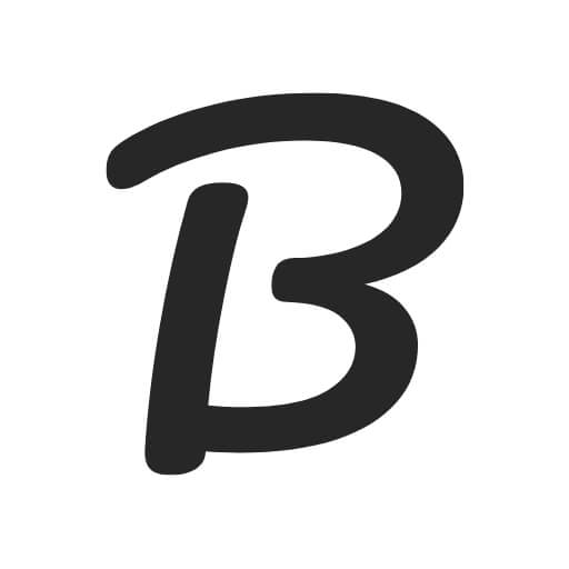 Brandfetch logo which is just a B