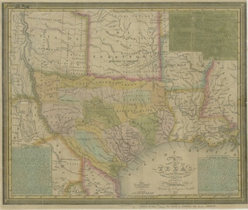 New Map of Texas with the Contiguous American and Mexican States 1835