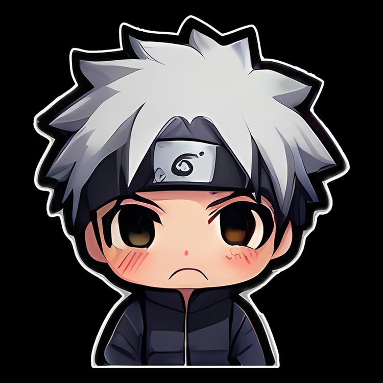 Chibi Kakashi Hatake, Naruto, Sticker, Chibi, Kakashi,
