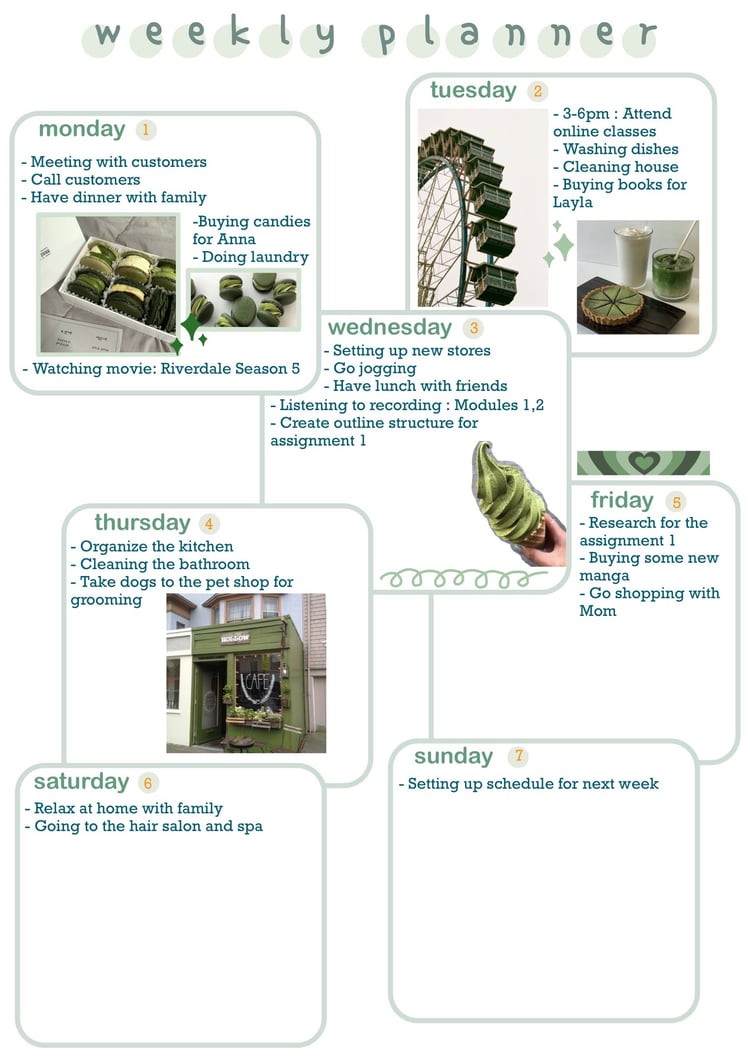 weekly planner templates
