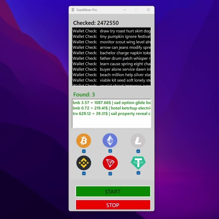 Brutoforce seed cryptographic