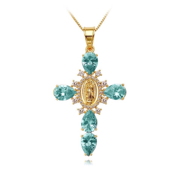 Vigin Mary Iced Out Pendant
