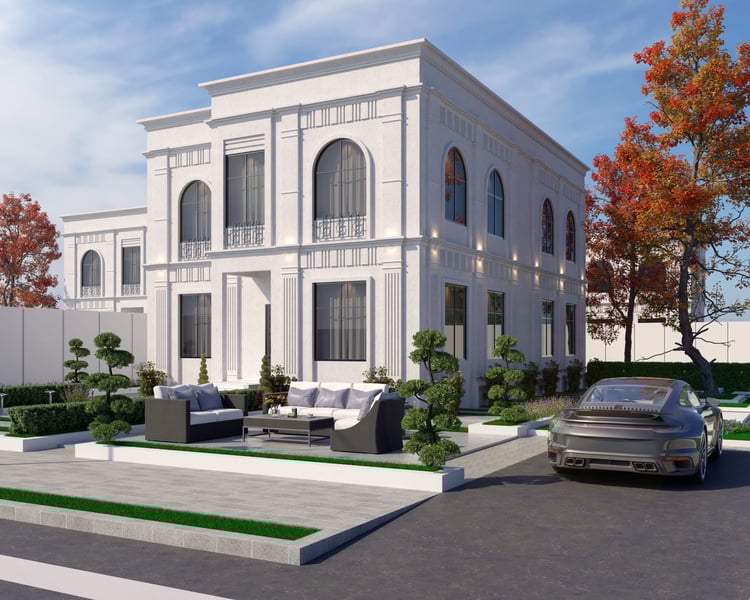 Classic House Exterior Design (3D)