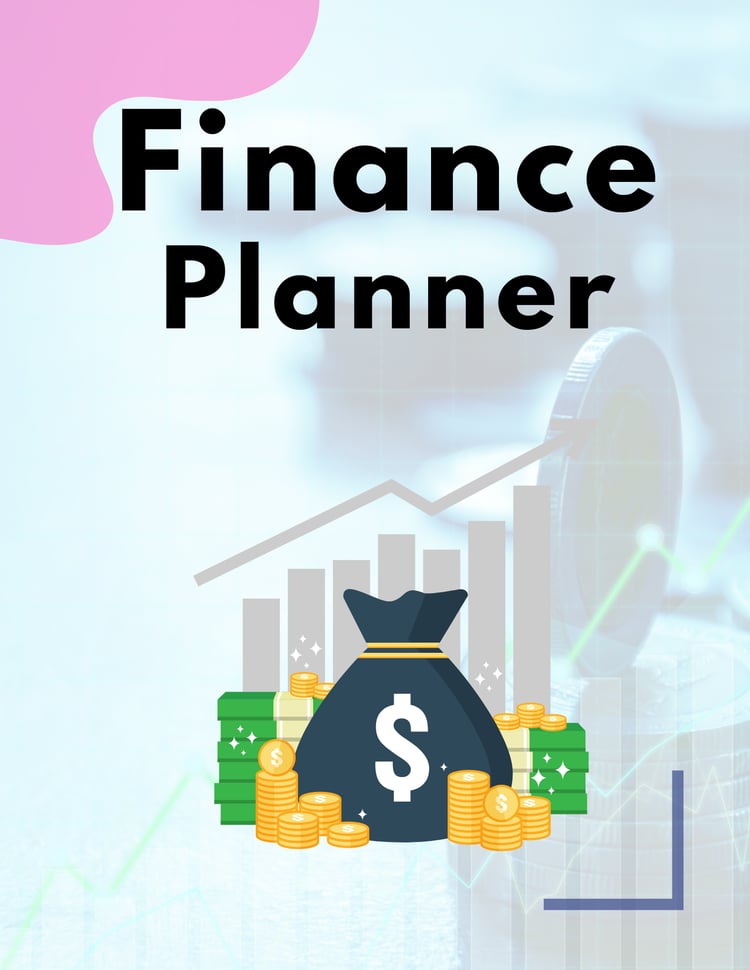 Finance Digital Planner, Hyperlinked Journal, Printable, pdf, Mobile Friendly