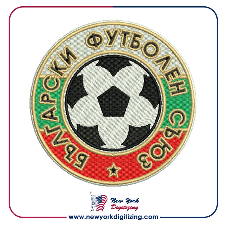 Bulgaria Football Team Logo Embroidery Design by New York Digitizing