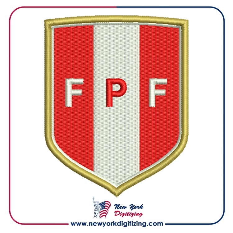 Peru Football Team Logo Embroidery Design by New York Digitizing