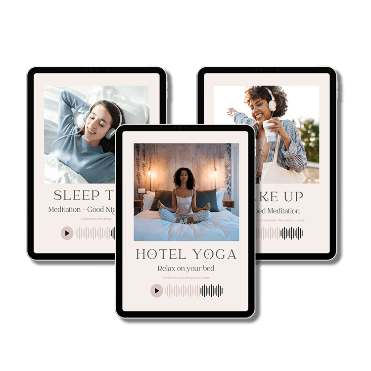 three ipads with audio recording pages of ebook