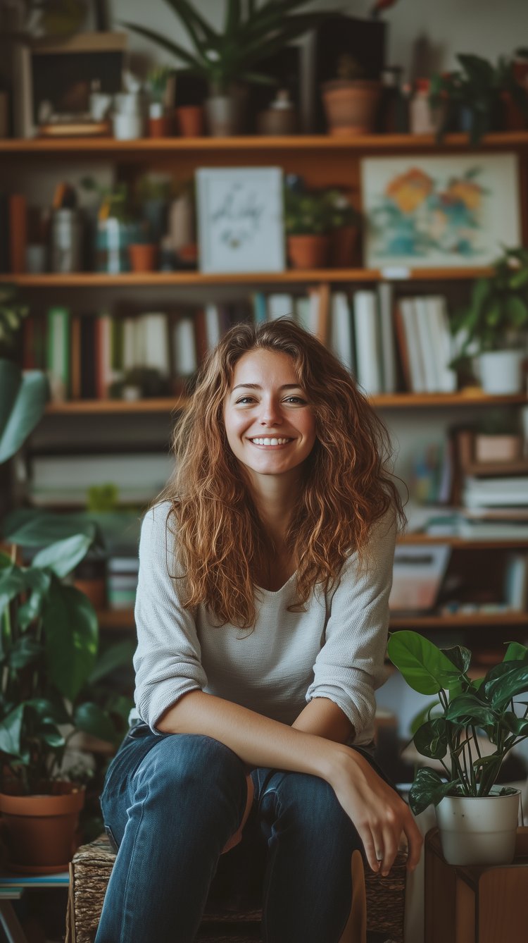 a content teacher sitting in a calm space