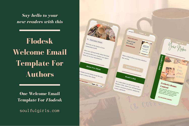 Flodesk welcome email template for authors.