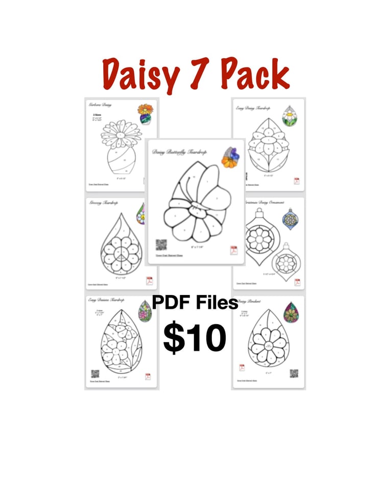 Daisy Pack Stained Glass Patterns