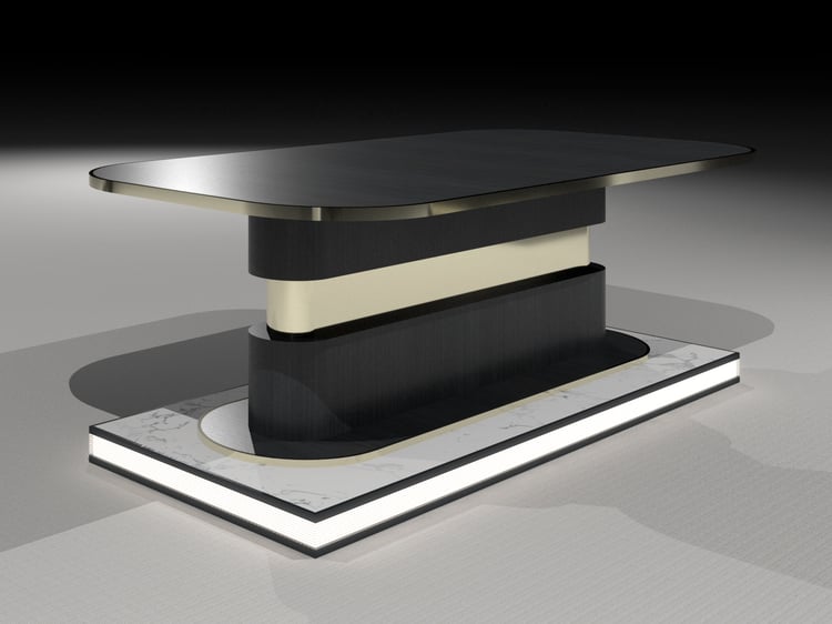 Meetings Table 8 Seater 3D Model Revit Family