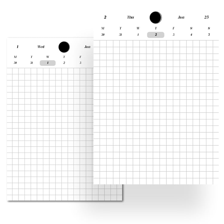2025 Printable Daily Diary | Journal Your Thoughts | Tracia Creative
