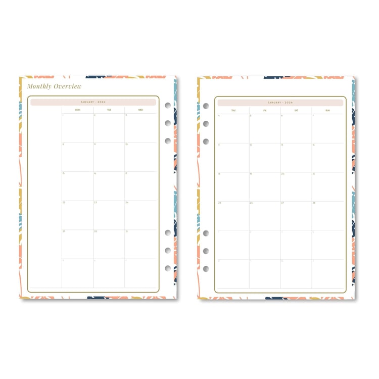 2024/2025 Monthly Planner - Colorful Palm | Tracia Creative