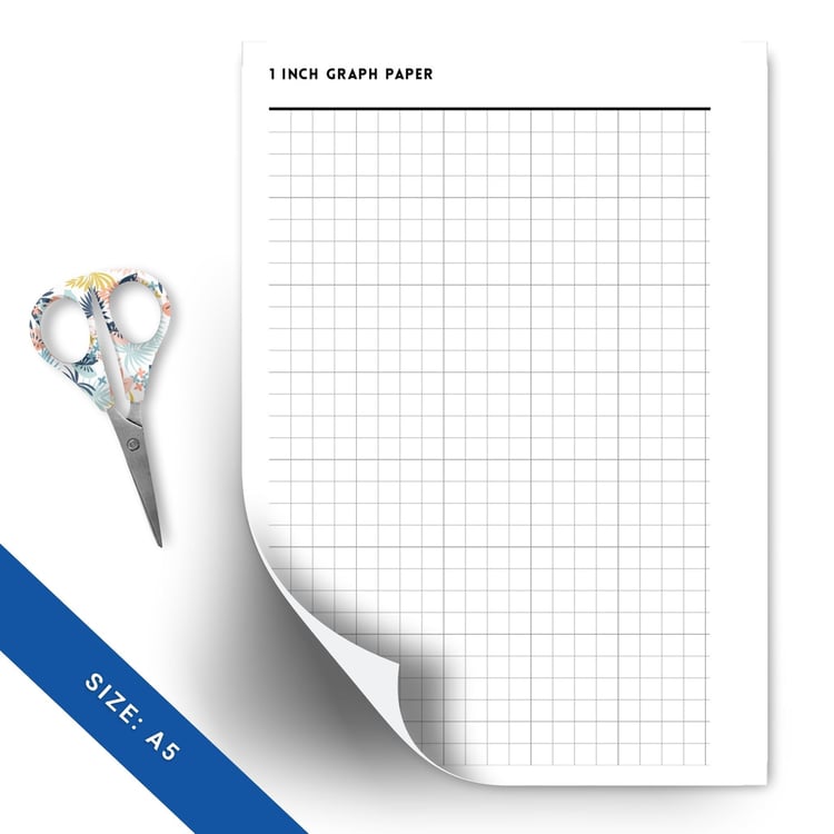 1 Inch Printable Graph Paper - Instant Download - Tracia Creative