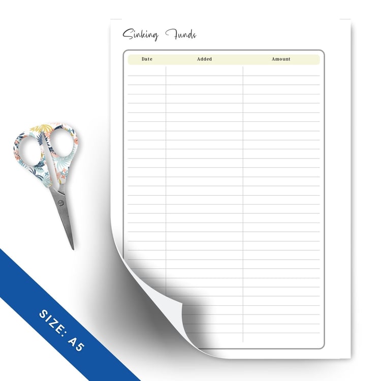 Stress-Free Saving: A5 Sinking Funds Planner Insert | Tracia Creative