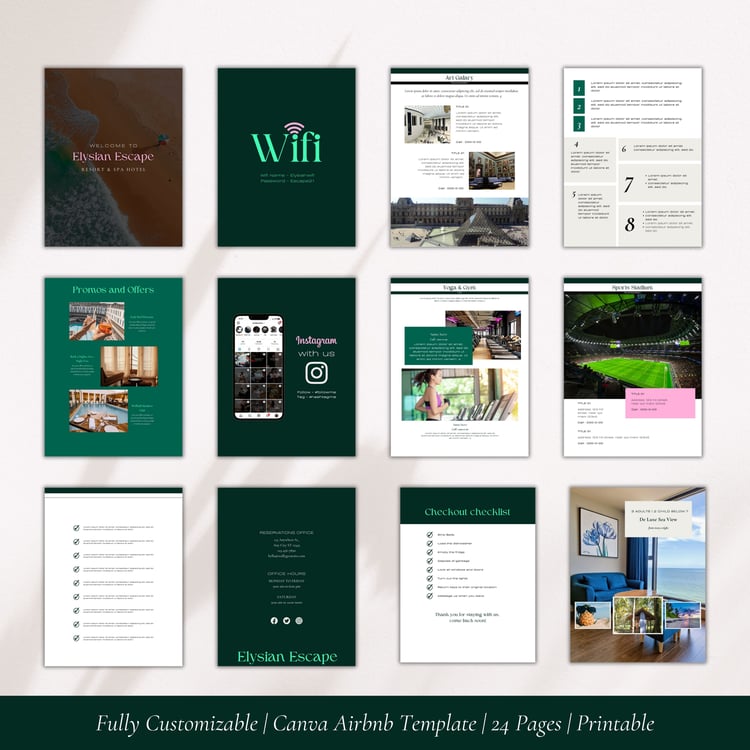 Luxe Airbnb Welcome Book Template