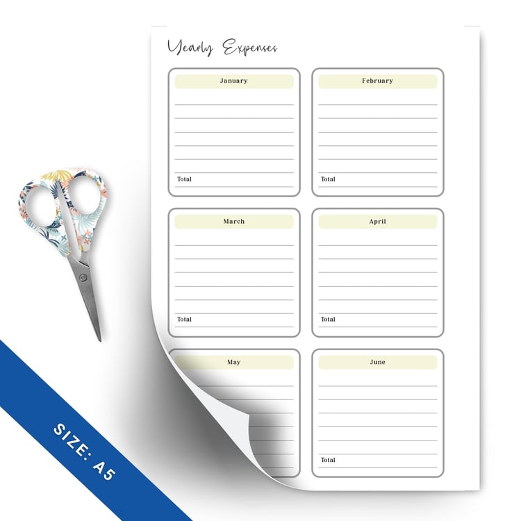 Crush Your Budget: A5 Yearly Expense Planner | Tracia Creative