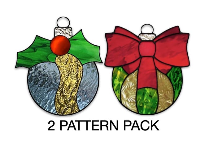 Christmas Ornaments Digital Stained Glass Patterns